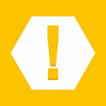 Exclamation mark, Attention sign, Caution icon, Hazard warning symbol, vector Stock Illustration