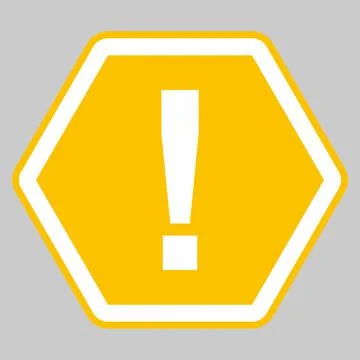 Exclamation mark, Attention sign, Caution icon, Hazard warning symbol, vector Stock Illustration