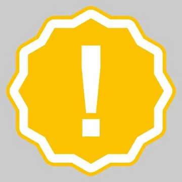 Exclamation mark, Attention sign, Caution icon, Hazard warning symbol, vector Stock Illustration