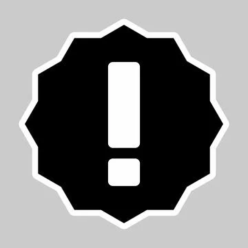 Exclamation mark, Attention sign, Caution icon, Hazard warning symbol, vector Illustrazione stock