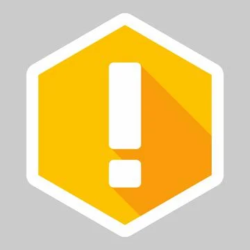 Exclamation mark, Attention sign, Caution icon, Hazard warning symbol, vector Stock Illustration
