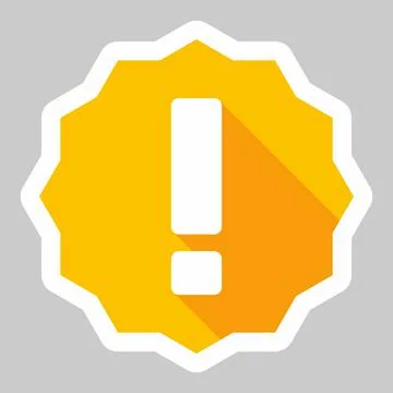 Exclamation mark, Attention sign, Caution icon, Hazard warning symbol, vector Stock Illustration