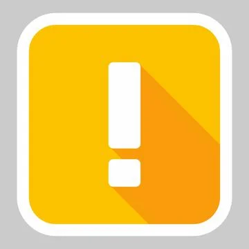 Exclamation mark, Attention sign, Caution icon, Hazard warning symbol, vector Stock Illustration