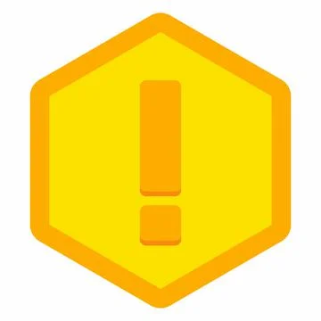 Exclamation mark, Attention sign, Caution icon, Hazard warning symbol, vector Illustrazione stock
