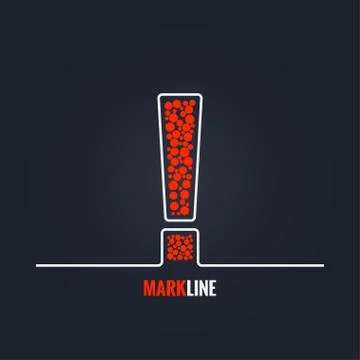 Exclamation mark attention warning background Stock Illustration