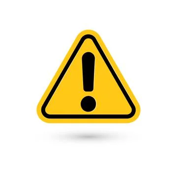 Exclamation mark. Attention web message. Danger sign. Modern abstract vector Stock Illustration