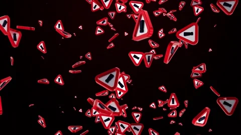 Exclamation Mark Background Stock Footage 343279765