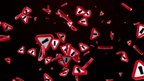 Exclamation Mark Background Loop Animation Stock Footage 343280582