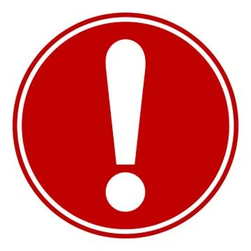 Exclamation mark button Illustrazione stock