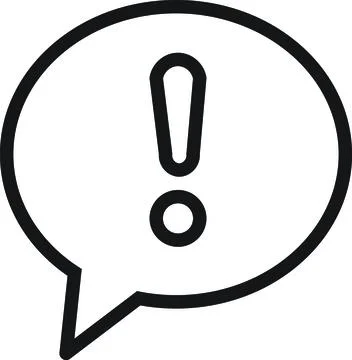 Exclamation Mark Chat Alert Stock Illustration