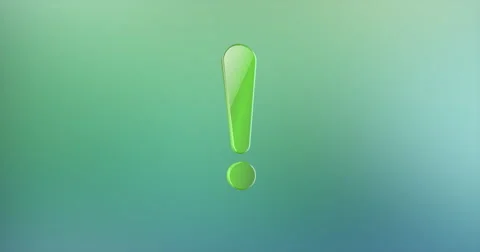 Exclamation Mark Color 3d Icon Stock Footage 66608726