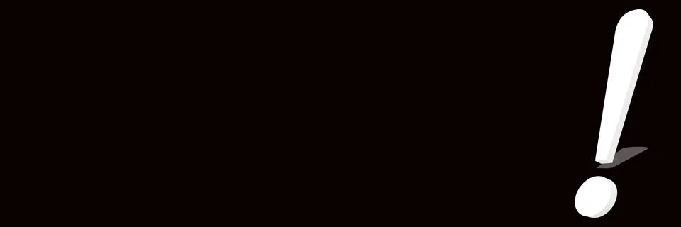 Exclamation mark on colored background. Affirmation concept Stock Illustration