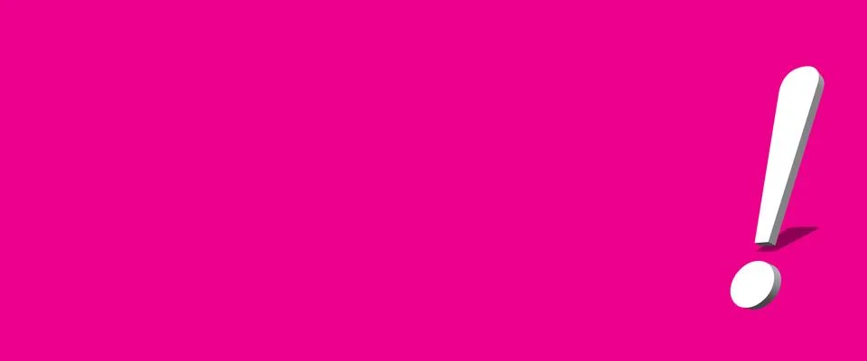 Exclamation mark on colored background. Affirmation concept Stock Illustration