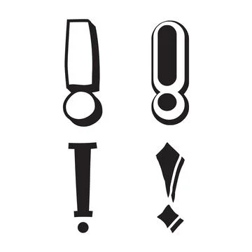 Exclamation mark creative design set Stock Illustration