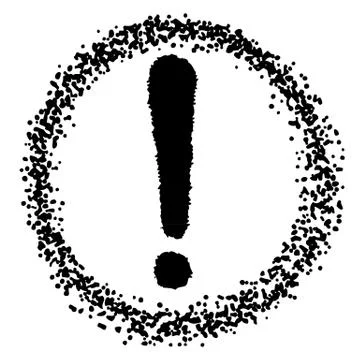 Exclamation mark doodle hand drawn 스톡 일러스트