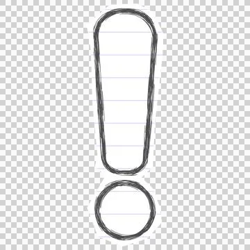 Exclamation mark doodle Stock Illustration