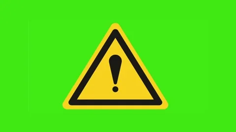 Exclamation mark drawn on a green chroma key background. Stock Footage 234295567