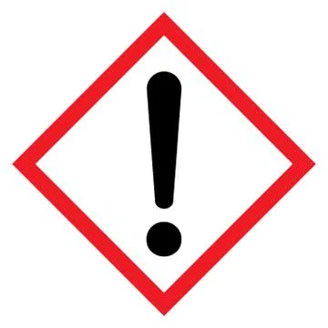 Exclamation mark flat design icon vector. Hazard warning attention sign isola Stock Illustration