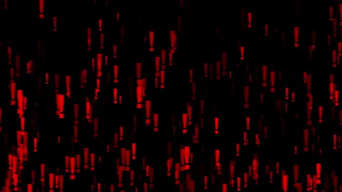 Exclamation mark floating around randomly background Stock Footage 341462284