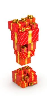 Exclamation mark  from gifts Illustrazione stock