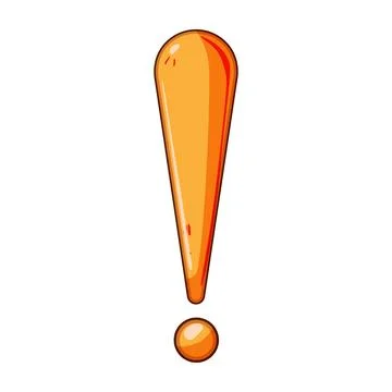 Exclamation mark graphic drawing presenting urgency and warning Stock Illustration