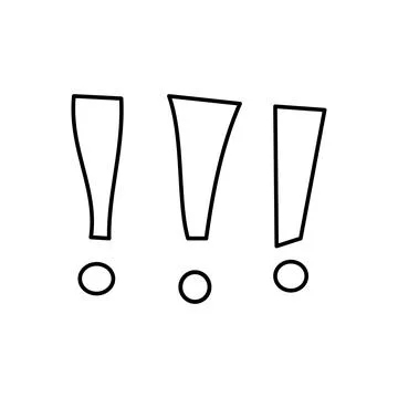 Exclamation mark icon. Attention symbol. Hazard warning sign. Stock Illustration