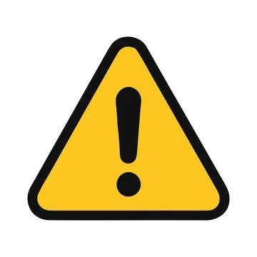 Exclamation Mark Icon. Bold black and white symbol Stock Illustration