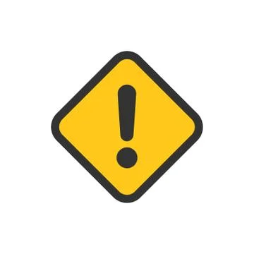 Exclamation mark icon in flat style. Danger alarm vector illustration on whit Stock Illustration