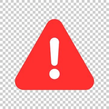 Exclamation mark icon in flat style. Danger alarm vector illustration on isol Stock Illustration