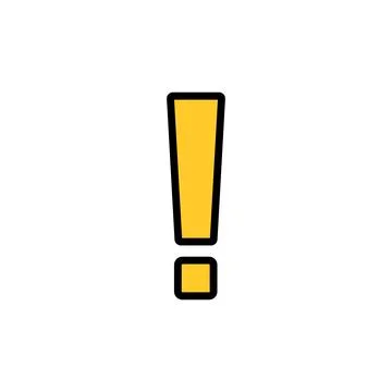 Exclamation mark icon. Simple vector. 스톡 일러스트