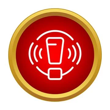 Exclamation mark icon symbolizing alarm and notification Stock Illustration