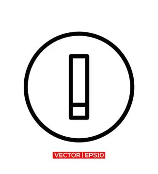 Exclamation Mark Icon Vector Illustration Stock Illustration