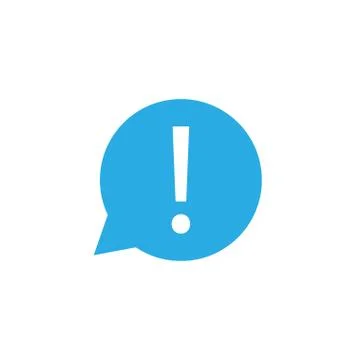 Exclamation mark icon. Vector illustration, flat design. Stock Illustration