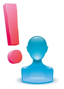 Exclamation mark An image of a man with a exclamation mark Copyright: xZoo... Stock Photos