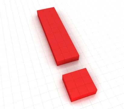 Exclamation mark isolated on a white background Stock Illustration