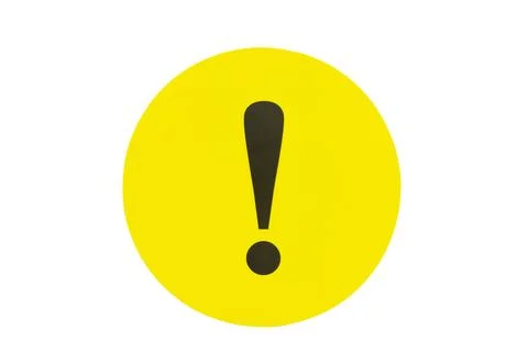 An exclamation mark isolated on a white background Foto stock