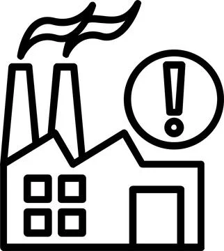 Exclamation Mark Line Icon Design Stock Illustration