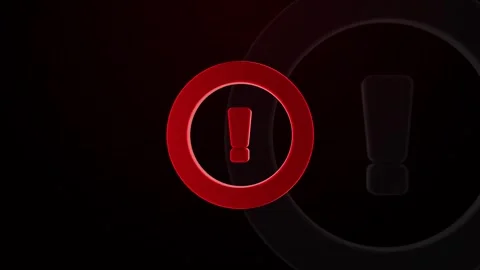 Exclamation Mark Loop Video Stock Footage 343278500