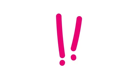 Exclamation mark looping animation on white background Stock Footage 340105531