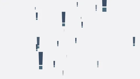 Exclamation mark in motion Stock Footage 99719146