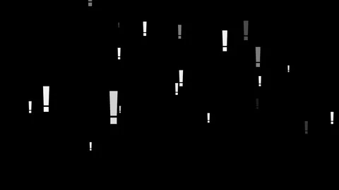 Exclamation mark in motion Video stock 99719147