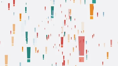 Exclamation mark in motion Stock Footage 99719149