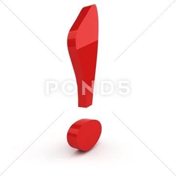 Exclamation mark over white backgound leadership concept Stock Illustration
