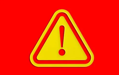 Exclamation mark paper icon Stock Illustration