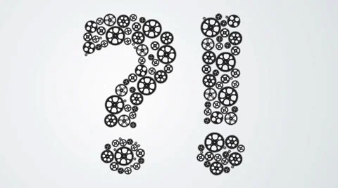 Exclamation mark with question animation Stock Footage 37630954
