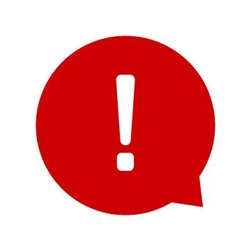 Exclamation mark. Red vector warn sign. Caution or attention icon. Stock-Illustration