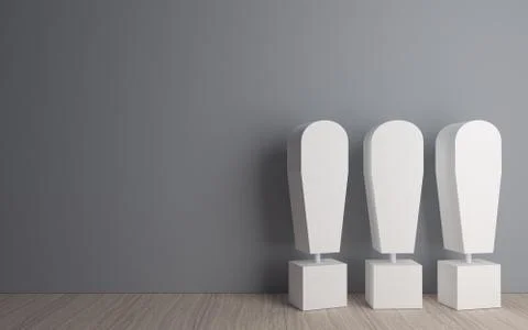 Exclamation mark in the room Stock Illustration