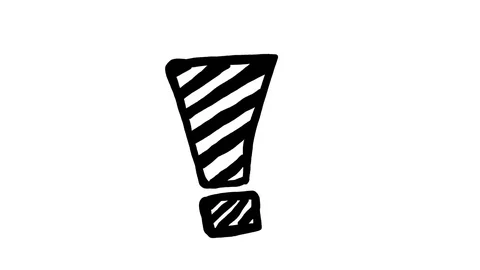 Exclamation Mark Scribble Animation Doodle Cartoon 4K Video stock 72442260