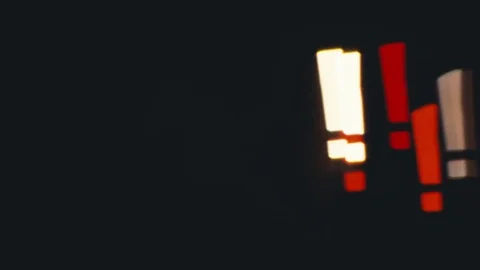 Exclamation mark shaped bokeh of car lights at night. Stock Footage 80477769