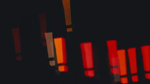 Exclamation mark shaped bokeh of car lights at night. Stock Footage 80477793